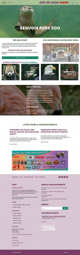 sequoia park zoo homepage